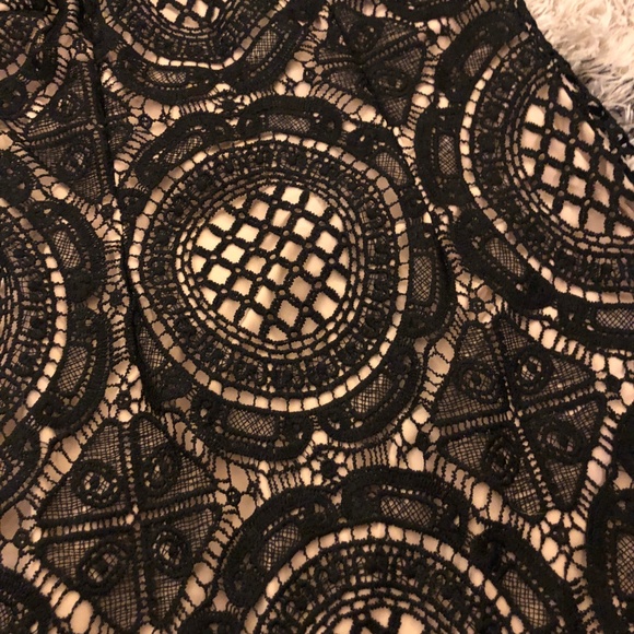 Bisou Bisou Black Lace Cap Sheath Cocktail Dress - Picture 2 of 3